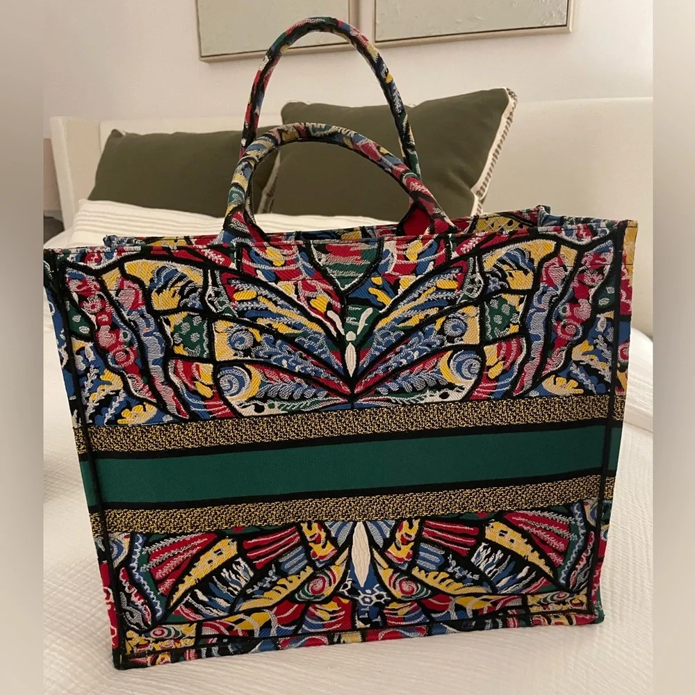 Large Dior Book Tote (Butterfly) - Picture 6 of 7